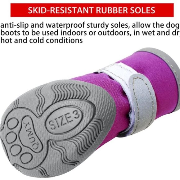 Purple Dog Shoes for Small Dogs - Size 4 - NIP - Picture 4 of 7